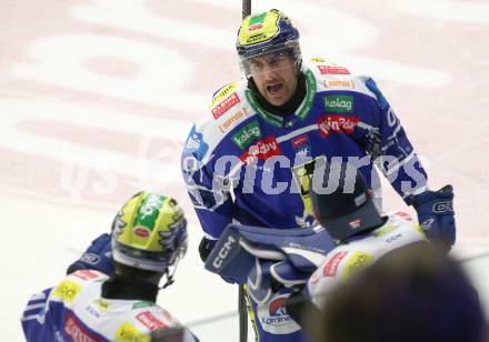 Eishockey ICE Bundesliga.  Winn2day ICE Hockey League. VSV gegen KAC. Torjubel Nick Hutchison   (VSV). Villach am 14.11.2025.
Foto: Kuess
www.qspictures.net
---
pressefotos, pressefotografie, kuess, qs, qspictures, sport, bild, bilder, bilddatenbank