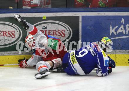 Eishockey ICE Bundesliga.  Winn2day ICE Hockey League. VSV gegen KAC.  Alexander Rauchenwald  (VSV), Thimo Nickl (KAC). Villach am 14.11.2025.
Foto: Kuess
www.qspictures.net
---
pressefotos, pressefotografie, kuess, qs, qspictures, sport, bild, bilder, bilddatenbank