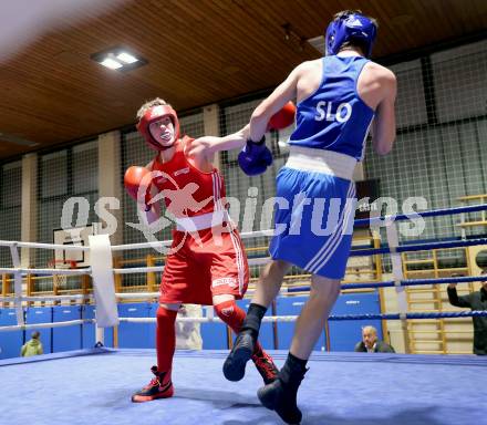 Boxen Kaerntner Meisterschaft. Nico Seebacher (AUT), Maik Stojnic (SLO). Klagenfurt, 15.11.2025.
Foto: Kuess
www.qspictures.net
---
pressefotos, pressefotografie, kuess, qs, qspictures, sport, bild, bilder, bilddatenbank