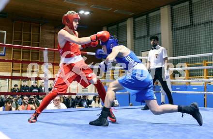 Boxen Kaerntner Meisterschaft. Nico Seebacher (AUT), Maik Stojnic (SLO). Klagenfurt, 15.11.2025.
Foto: Kuess
www.qspictures.net
---
pressefotos, pressefotografie, kuess, qs, qspictures, sport, bild, bilder, bilddatenbank