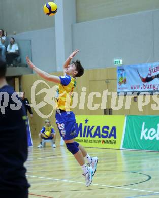 Volleyball Bundesliga. AVL. Austrian Volleyball League.   Aich/Dob gegen VBK Kelag Woerther-See-Loewen Klagenfurt.  Lukas Martin Micheu  (Aich/Dob). Bleiburg, am 15.11.2025.
Foto: Kuess
www.qspictures.net
---
pressefotos, pressefotografie, kuess, qs, qspictures, sport, bild, bilder, bilddatenbank