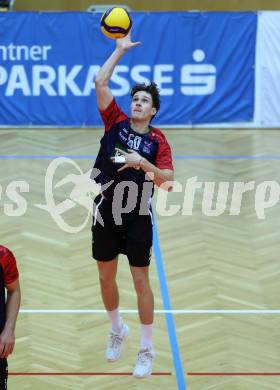 Volleyball Bundesliga. AVL. Austrian Volleyball League.   Aich/Dob gegen VBK Kelag Woerther-See-Loewen Klagenfurt. Jonas Emanuel Holzinger   (VBK Klagenfurt). Bleiburg, am 15.11.2025.
Foto: Kuess
www.qspictures.net
---
pressefotos, pressefotografie, kuess, qs, qspictures, sport, bild, bilder, bilddatenbank
