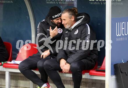 Fussball 2. Liga. SK Austria Klagenfurt gegen Amstetten.  Sandro Zakany, Co-Trainer Guido Frank  (Klagenfurt).  Klagenfurt, 22.11..2025.
Foto: Kuess
www.qspictures.net
---
pressefotos, pressefotografie, kuess, qs, qspictures, sport, bild, bilder, bilddatenbank