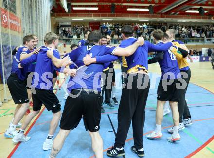 Handball Bundesliga. HLA. SC Ferlach gegen Linz. Jubel (SCF).  Ferlach, am 22.11.2025.
Foto: Kuess
www.qspictures.net
---
pressefotos, pressefotografie, kuess, qs, qspictures, sport, bild, bilder, bilddatenbank