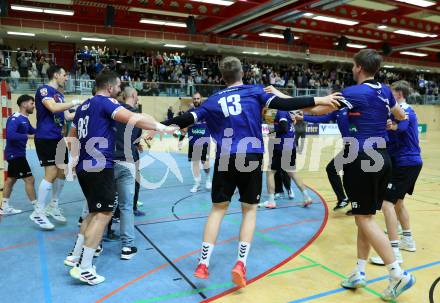 Handball Bundesliga. HLA. SC Ferlach gegen Linz. Jubel (SCF).  Ferlach, am 22.11.2025.
Foto: Kuess
www.qspictures.net
---
pressefotos, pressefotografie, kuess, qs, qspictures, sport, bild, bilder, bilddatenbank