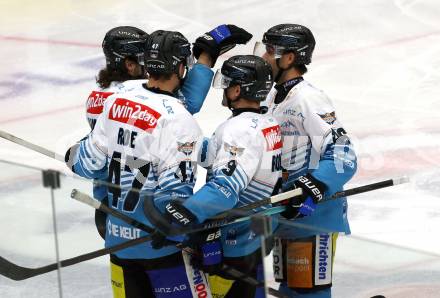 Eishockey ICE Bundesliga.  Winn2day ICE Hockey League. VSV gegen Black Wings Linz.  Torjubel  (Linz). Villach am 28.11.2025.
Foto: Kuess
www.qspictures.net
---
pressefotos, pressefotografie, kuess, qs, qspictures, sport, bild, bilder, bilddatenbank