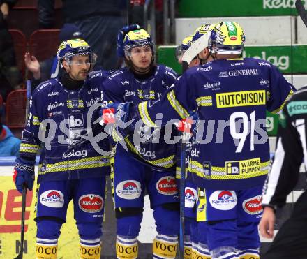 Eishockey ICE Bundesliga.  Winn2day ICE Hockey League. VSV gegen Black Wings Linz. Torjubel Nikita Scherbak   (VSV). Villach am 28.11.2025.
Foto: Kuess
www.qspictures.net
---
pressefotos, pressefotografie, kuess, qs, qspictures, sport, bild, bilder, bilddatenbank