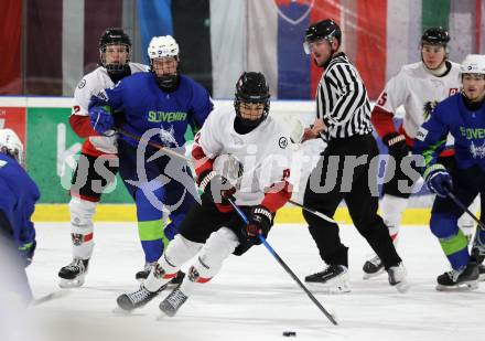 Eishockey. Laenderspiel U20 Oesterreich gegen Slowenien. Paul Sintschnig  (AUT).  Ferlach, am 3.12.2025.
Foto: Kuess
www.qspictures.net
---
pressefotos, pressefotografie, kuess, qs, qspictures, sport, bild, bilder, bilddatenbank