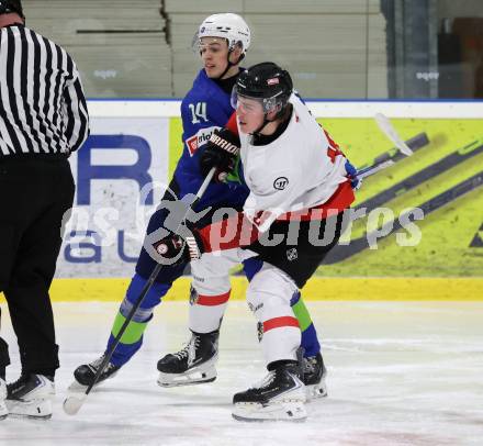 Eishockey. Laenderspiel U20 Oesterreich gegen Slowenien.  Nico Uschan  (AUT).  Ferlach, am 3.12.2025.
Foto: Kuess
www.qspictures.net
---
pressefotos, pressefotografie, kuess, qs, qspictures, sport, bild, bilder, bilddatenbank