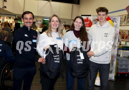 Kaernten Sport. Sportlermeeting. Thomas Messner (Leichtathletik), Andrea Ratzer (Bogensport), Alisa Boyd (Beachvolleyball),  Erik Kolev (Beachvolleyball).  Klagenfurt, am 1.12.2025.
Foto: Kuess
www.qspictures.net
---
pressefotos, pressefotografie, kuess, qs, qspictures, sport, bild, bilder, bilddatenbank