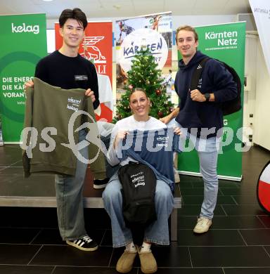 Kaernten Sport. Sportlermeeting. Heimo Fugger (Radsport), Hannah Ladinig (Leichtathletik), Luca Rauchenwald (Wasserschi) Klagenfurt, am 1.12.2025.
Foto: Kuess
www.qspictures.net
---
pressefotos, pressefotografie, kuess, qs, qspictures, sport, bild, bilder, bilddatenbank