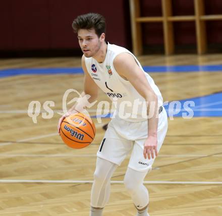 Basketball 2. Liga 2025/2026. Grunddurchgang 9. Runde.  KOS gegen Kufstein Towers.  Simon Siencnik (KOS),  Klagenfurt, am 8.12.2025.
Foto: Kuess
---
pressefotos, pressefotografie, kuess, qs, qspictures, sport, bild, bilder, bilddatenbank