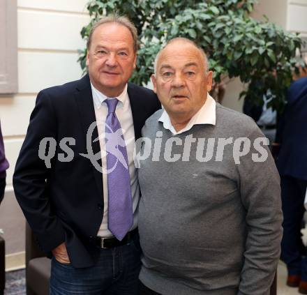 Fussball. Buchpraesentation 105 Jahre SK Austria Klagenfurt.  Hans-Peter Buchleitner, Guenther Golautschnig.   Klagenfurt, am 10.12.2025.
Foto: Kuess
www.qspictures.net
---
pressefotos, pressefotografie, kuess, qs, qspictures, sport, bild, bilder, bilddatenbank