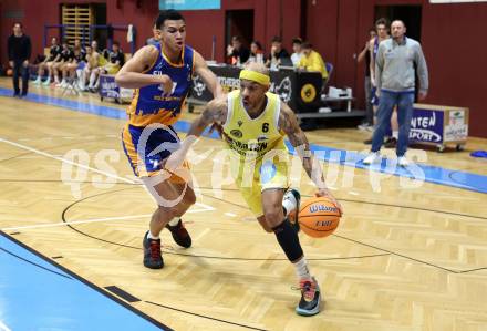 Basketball 2. Liga 2025/2026. Grunddurchgang 8. Runde. Woerthersee Piraten  gegen BBU Salzburg. Shawn L. Ray  (Piraten), Marvin Hylton  (Salzburg). Klagenfurt, am 13.12.2025.
Foto: Kuess
---
pressefotos, pressefotografie, kuess, qs, qspictures, sport, bild, bilder, bilddatenbank