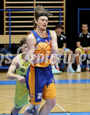 Basketball 2. Liga 2025/2026. Grunddurchgang 8. Runde. Woerthersee Piraten  gegen BBU Salzburg.   Alex Donath   (Salzburg). Klagenfurt, am 13.12.2025.
Foto: Kuess
---
pressefotos, pressefotografie, kuess, qs, qspictures, sport, bild, bilder, bilddatenbank