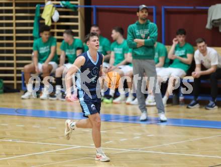 Basketball 2. Liga 2025/2026. Grunddurchgang 11. Runde.  KOS Celovec gegen Vienna Timberwolves.  Jakob Konzet (Vienna). Klagenfurt, am 20.12.2025.
Foto: Kuess
---
pressefotos, pressefotografie, kuess, qs, qspictures, sport, bild, bilder, bilddatenbank