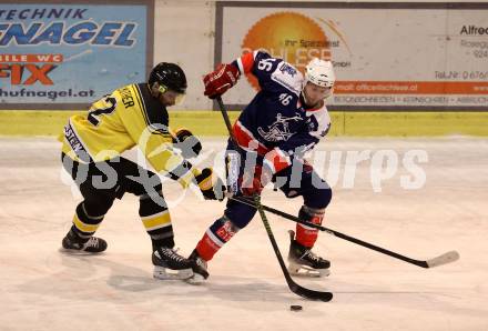 Eishockey AHC Division III Mitte.  EC Arnoldstein gegen HC Koettern I.  Tobias Wohlmuther  (Arnoldstein),  Paul Eggenberger  (Koettern). Velden,  am 19.12.2025.
Foto: Kuess
www.qspictures.net
---
pressefotos, pressefotografie, kuess, qs, qspictures, sport, bild, bilder, bilddatenbank