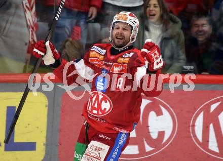 Eishockey ICE Bundesliga.  Winn2day ICE Hockey League. KAC gegen VSV.  Torjubel Jan Mursak  (KAC). Klagenfurt, am 27.12.2025.
Foto: Kuess
www.qspictures.net
---
pressefotos, pressefotografie, kuess, qs, qspictures, sport, bild, bilder, bilddatenbank