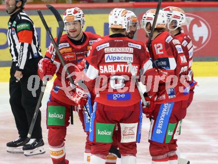 Eishockey ICE Bundesliga.  Winn2day ICE Hockey League. KAC gegen VSV.  Torjubel Matt Fraser (KAC). Klagenfurt, am 27.12.2025.
Foto: Kuess
www.qspictures.net
---
pressefotos, pressefotografie, kuess, qs, qspictures, sport, bild, bilder, bilddatenbank