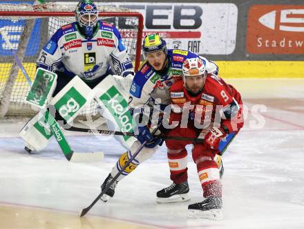 Eishockey ICE Bundesliga.  Winn2day ICE Hockey League. KAC gegen VSV. Jan Mursak (KAC),  Joe Cannata, Dylan Macpherson  (VSV). Klagenfurt, am 27.12.2025.
Foto: Kuess
www.qspictures.net
---
pressefotos, pressefotografie, kuess, qs, qspictures, sport, bild, bilder, bilddatenbank