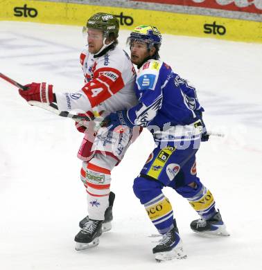Eishockey ICE Bundesliga.  Winn2day ICE Hockey League. VSV gegen HCB Suedtirol Alperia  Kevin Hancock (VSV), Cole Schneider   (Bozen). Villach, am 28.12.2025.
Foto: Kuess
www.qspictures.net
---
pressefotos, pressefotografie, kuess, qs, qspictures, sport, bild, bilder, bilddatenbank