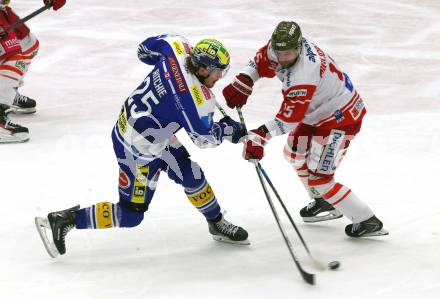 Eishockey ICE Bundesliga.  Winn2day ICE Hockey League. VSV gegen HCB Suedtirol Alperia Brett Richie (VSV),  Enrico Miglioranzi  (Bozen). Villach, am 28.12.2025.
Foto: Kuess
www.qspictures.net
---
pressefotos, pressefotografie, kuess, qs, qspictures, sport, bild, bilder, bilddatenbank
