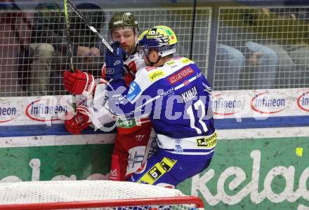 Eishockey ICE Bundesliga.  Winn2day ICE Hockey League. VSV gegen HCB Suedtirol Alperia  Arturs Kulda (VSV), Cristiano Digiacinto   (Bozen). Villach, am 28.12.2025.
Foto: Kuess
www.qspictures.net
---
pressefotos, pressefotografie, kuess, qs, qspictures, sport, bild, bilder, bilddatenbank