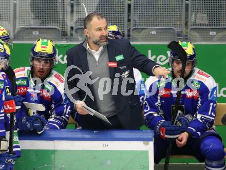Eishockey ICE Bundesliga.  Winn2day ICE Hockey League. VSV gegen HCB Suedtirol Alperia.   Trainer Pierre Allard (VSV). Villach, am 28.12.2025.
Foto: Kuess
www.qspictures.net
---
pressefotos, pressefotografie, kuess, qs, qspictures, sport, bild, bilder, bilddatenbank
