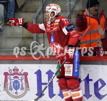 Eishockey ICE Bundesliga.  Winn2day ICE Hockey League. KAC gegen HC Falkenstein Pustertal.  Torjubel Mathias From   (KAC),. Klagenfurt, am 5.1.2026
Foto: Kuess
www.qspictures.net
---
pressefotos, pressefotografie, kuess, qs, qspictures, sport, bild, bilder, bilddatenbank