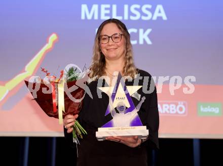Nacht des Sports 2025 Ehrungen des Kaerntner Sportjahres 2025.  Sportlergala. Melissa Koeck . Velden, am 22.12.2025. 
Foto: Kuess
www.qspictures.net
---
pressefotos, pressefotografie, kuess, qs, qspictures, sport, bild, bilder, bilddatenbank