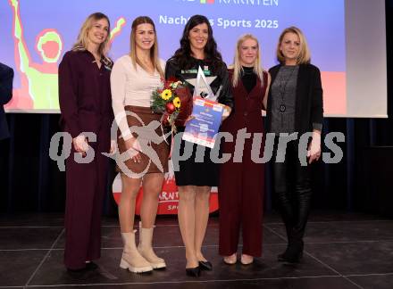 Nacht des Sports 2025 Ehrungen des Kaerntner Sportjahres 2025.  Sportlergala.  Sabine Payer, Nadine Fest, Magdalena Lobnig, Katharina Truppe, Mirjam Ressmann.  Velden, am 22.12.2025. 
Foto: Kuess
www.qspictures.net
---
pressefotos, pressefotografie, kuess, qs, qspictures, sport, bild, bilder, bilddatenbank