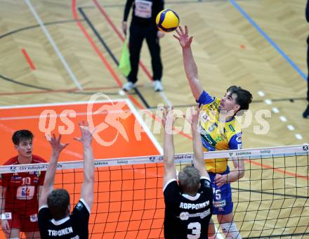 Volleyball CEV Cup.  SK Zadruga Aich/Dob gegen AKAA Volley (FIN).  Jan Jirasek  (Aich/Dob). Bleiburg, am 7.1.2026.
Foto: Kuess
www.qspictures.net
---
pressefotos, pressefotografie, kuess, qs, qspictures, sport, bild, bilder, bilddatenbank