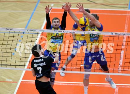 Volleyball CEV Cup.  SK Zadruga Aich/Dob gegen AKAA Volley (FIN). Jiri Srb, Nicolai Grabmueller   (Aich/Dob). Bleiburg, am 7.1.2026.
Foto: Kuess
www.qspictures.net
---
pressefotos, pressefotografie, kuess, qs, qspictures, sport, bild, bilder, bilddatenbank