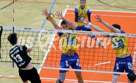 Volleyball CEV Cup.  SK Zadruga Aich/Dob gegen AKAA Volley (FIN).  Kristers Landzans, Sebastian Sablatnig  (Aich/Dob). Bleiburg, am 7.1.2026.
Foto: Kuess
www.qspictures.net
---
pressefotos, pressefotografie, kuess, qs, qspictures, sport, bild, bilder, bilddatenbank