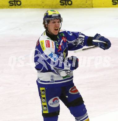 Eishockey ICE Bundesliga.  Winn2day ICE Hockey League. VSV gegen KAC. Torjubel Philipp Lindner  (VSV). Villach, am 9.1.2026.
Foto: Kuess
www.qspictures.net
---
pressefotos, pressefotografie, kuess, qs, qspictures, sport, bild, bilder, bilddatenbank