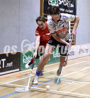 IFL Floorball.  KAC gegen VSV.  Christoph Platzer  (KAC),  Thomas Unterweger  (VSV). Klagenfurt, am 10.1.2026.
Foto: Kuess
www.qspictures.net
---
pressefotos, pressefotografie, kuess, qs, qspictures, sport, bild, bilder, bilddatenbank