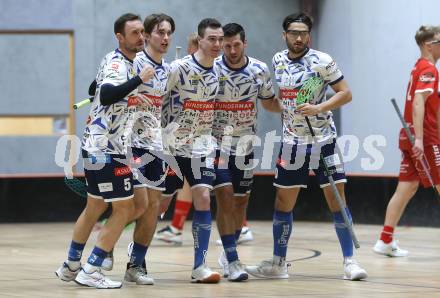 IFL Floorball.  KAC gegen VSV.  Torjubel  (VSV). Klagenfurt, am 10.1.2026.
Foto: Kuess
www.qspictures.net
---
pressefotos, pressefotografie, kuess, qs, qspictures, sport, bild, bilder, bilddatenbank