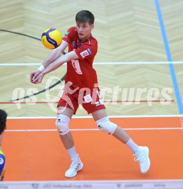 Volleyball CEV Cup.  SK Zadruga Aich/Dob gegen AKAA Volley (FIN). Lukas Writz (Aich/Dob). Bleiburg, am 7.1.2026.
Foto: Kuess
www.qspictures.net 
---
pressefotos, pressefotografie, kuess, qs, qspictures, sport, bild, bilder, bilddatenbank