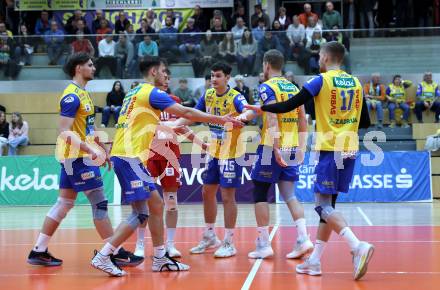 Volleyball CEV Cup.  SK Zadruga Aich/Dob gegen AKAA Volley (FIN). Jubel (Aich/Dob). Bleiburg, am 7.1.2026.
Foto: Kuess
www.qspictures.net
---
pressefotos, pressefotografie, kuess, qs, qspictures, sport, bild, bilder, bilddatenbank