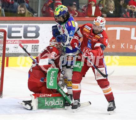 Eishockey ICE Bundesliga.  Winn2day ICE Hockey League. KAC gegen VSV. Joshua Teves  (KAC),  Paul Sintschnig   (VSV). Klagenfurt, am 27.12.2025.
Foto: Kuess
www.qspictures.net
---
pressefotos, pressefotografie, kuess, qs, qspictures, sport, bild, bilder, bilddatenbank