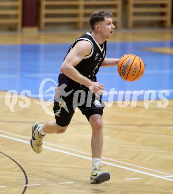 Basketball 2. Liga 2025/2026. Grunddurchgang 15. Runde.  Woerthersee Piraten gegen Vienna United.  David Wrumnig  (Vienna). Klagenfurt, am 24.1.2026
Foto: Kuess
---
pressefotos, pressefotografie, kuess, qs, qspictures, sport, bild, bilder, bilddatenbank