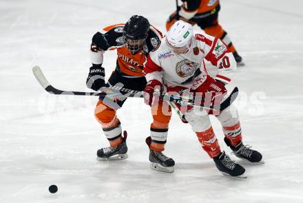 Eishockey AHC Division I.  ESV Ferlach gegen USC Pirates Velden.  Zintis Nauris Zusevics  (Ferlach),   Philipp Wohlfahrt (Velden). Ferlach, am 30.1.2026
Foto: Kuess
www.qspictures.net
---
pressefotos, pressefotografie, kuess, qs, qspictures, sport, bild, bilder, bilddatenbank