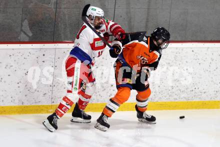 Eishockey AHC Division I.  ESV Ferlach gegen USC Pirates Velden.  Nico Toff  (Ferlach),  Jason Desantis  (Velden). Ferlach, am 30.1.2026
Foto: Kuess
www.qspictures.net
---
pressefotos, pressefotografie, kuess, qs, qspictures, sport, bild, bilder, bilddatenbank