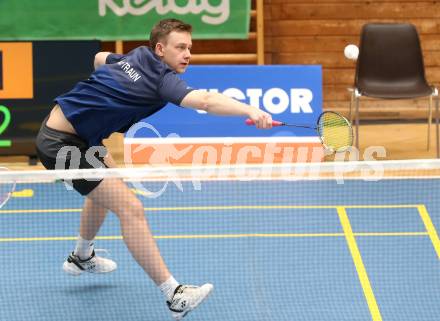 Badminton. Oesterreichische Meisterschaften.  Adrian Schwarzmann.   Klagenfurt, am 30.1.2026
Foto: Kuess
www.qspictures.net
---
pressefotos, pressefotografie, kuess, qs, qspictures, sport, bild, bilder, bilddatenbank