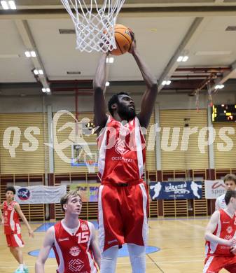Basketball 2. Liga 2025/2026. Grunddurchgang 16. Runde.  KOS Celovec gegen Upper Austrian Ballers. Bruno Fernando (Austrian Ballers). Klagenfurt, am 31.1.2026
Foto: Kuess
---
pressefotos, pressefotografie, kuess, qs, qspictures, sport, bild, bilder, bilddatenbank