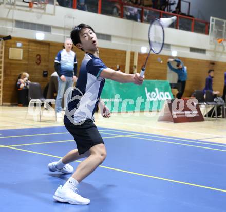 Badminton. Oesterreichische Meisterschaften.  Martin Zhang.  Klagenfurt, am 30.1.2026
Foto: Kuess
www.qspictures.net
---
pressefotos, pressefotografie, kuess, qs, qspictures, sport, bild, bilder, bilddatenbank
