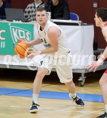 Basketball 2. Liga 2025/2026. Grunddurchgang 16. Runde.  KOS Celovec gegen Upper Austrian Ballers.   Jernej Andolsek Heine  (KOS),  Klagenfurt, am 31.1.2026
Foto: Kuess
---
pressefotos, pressefotografie, kuess, qs, qspictures, sport, bild, bilder, bilddatenbank