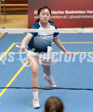 Badminton. Oesterreichische Meisterschaften.  Ziling Zhan.   Klagenfurt, am 30.1.2026
Foto: Kuess
www.qspictures.net
---
pressefotos, pressefotografie, kuess, qs, qspictures, sport, bild, bilder, bilddatenbank