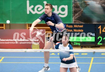 Badminton. Oesterreichische Meisterschaften.  Adrian Schwarzmann, Ziling Zhan.   Klagenfurt, am 30.1.2026
Foto: Kuess
www.qspictures.net
---
pressefotos, pressefotografie, kuess, qs, qspictures, sport, bild, bilder, bilddatenbank