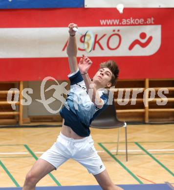 Badminton. Oesterreichische Meisterschaften.  Jakob Mayerhofer.   Klagenfurt, am 30.1.2026
Foto: Kuess
www.qspictures.net
---
pressefotos, pressefotografie, kuess, qs, qspictures, sport, bild, bilder, bilddatenbank